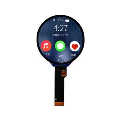 Harga yang bagus 300 Cd/m2 LCD Round Display 1,6 Inch Industrial Display Screen Resolusi 400x400 on line