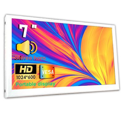 Good price 300 Cd/m2 LCD Monitor 7 Inch Portable Touch Screen Monitor 1024x600 online