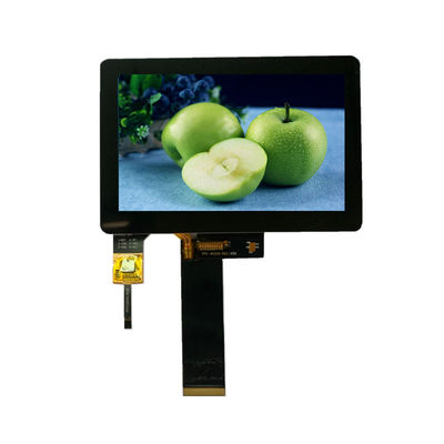 Good price 5 Inch Capacitive Touch LCD Monitor 40pin RGB Interface 1000 Brightness Resolution 800X480 Driver IC ST7262 online